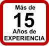 Más de 15  Años de EXPERIENCIA