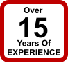 Over 15  Years Of EXPERIENCE